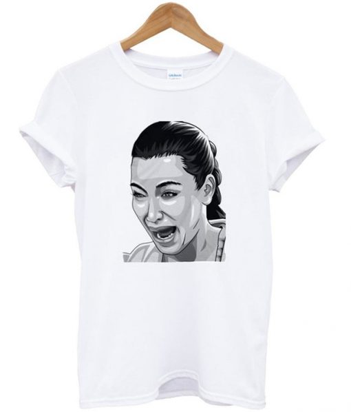 kim kardashian crying face tshirt