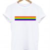 rainbow line t-shirt