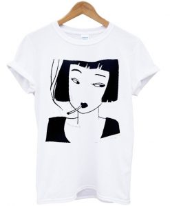 smoking girl t-shirt