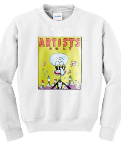 artists only squidward sweatshirt