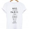 cities t-shirt