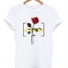 destroy red rose t-shirt