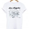 los angeles vintage maps t-shirt