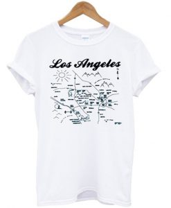 los angeles vintage maps t-shirt