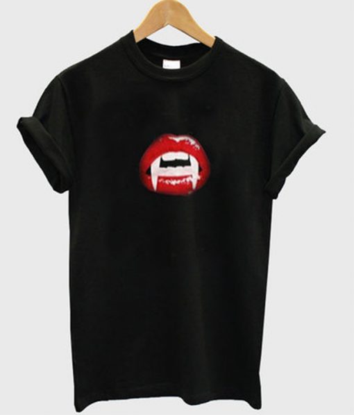 dracula red lips t-shirt