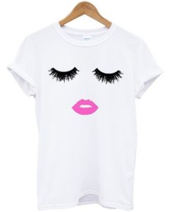 eyelashes and lips t-shirt