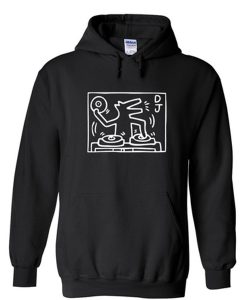 DJ dog hoodie