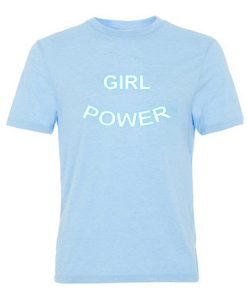 blue girl power tshirt