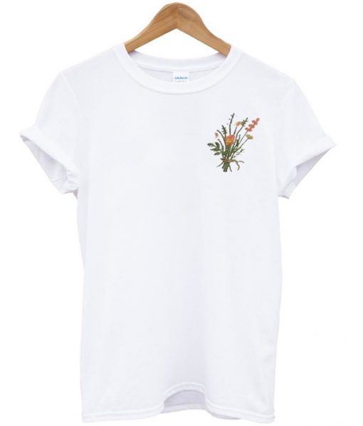 bucket flowers t-shirt