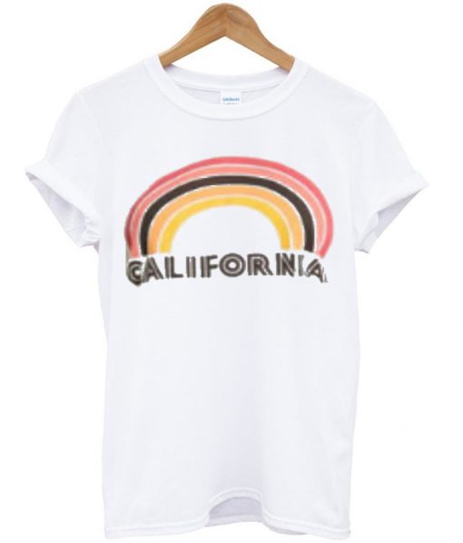 california rainbow t-shirt