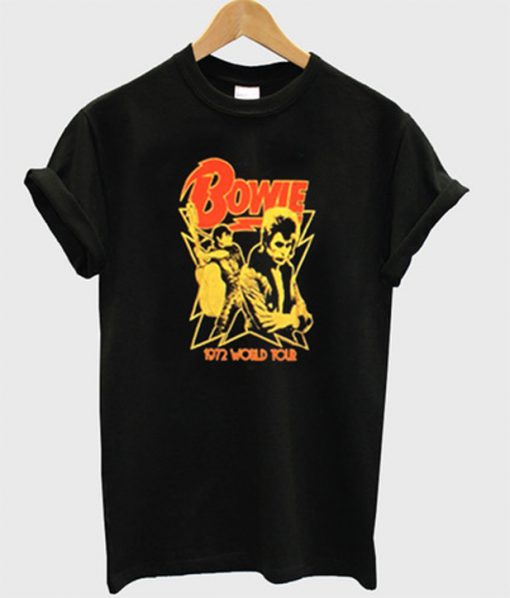 david bowie 1972 world tour t-shirt