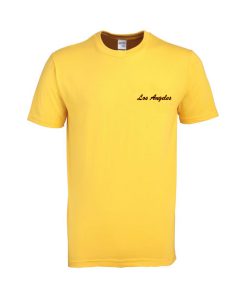 los angeles yellow color tshirt