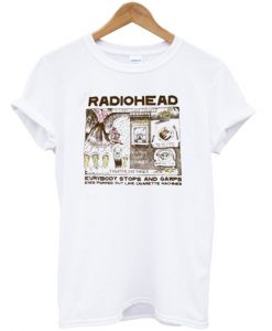 radiohead color in drawing t-shirt