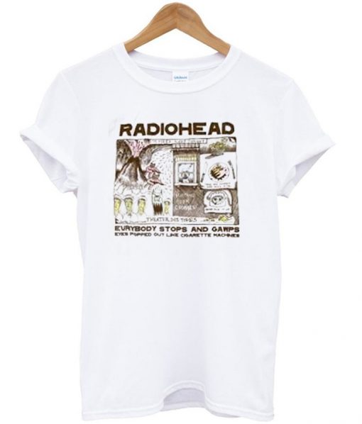 radiohead color in drawing t-shirt