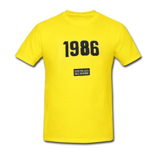 1986 yellow tshirt