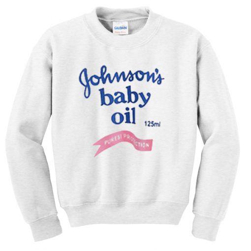 johnson's baby oil sweatshirt