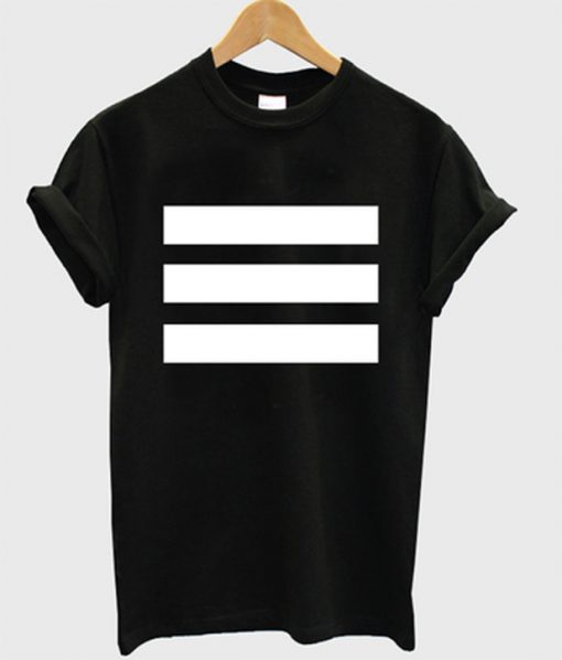 three horizontal strips t-shirt