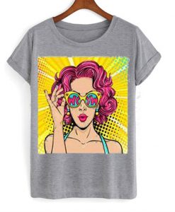 wow pop art face t-shirt