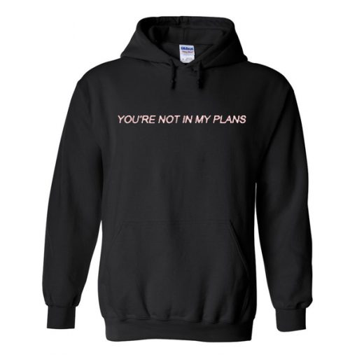 you're not in my plans hoodie