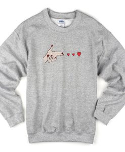 hand shoot love sweatshirt