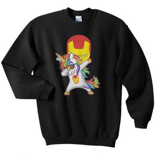 iron man unicorn dabbing sweatshirt