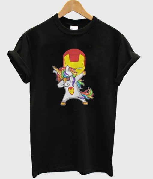 iron man unicorn dabbing tshirt