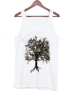 silhouette tree tank top