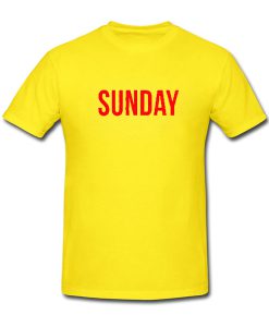 sunday yellow tshirt