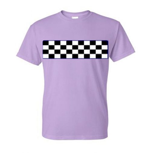 checkered stripe across tshirt