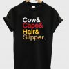 cow cape hair slipper t-shirt