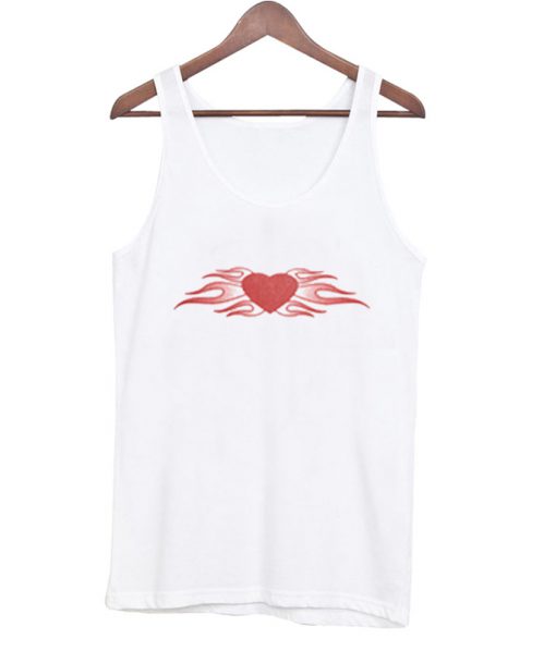 flame heart tank top