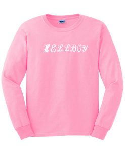 hellboy pink sweatshirt