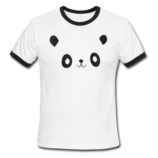 panda face ringer tshirt