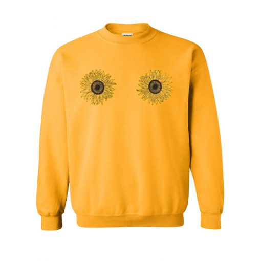 sunflowers boobs sweatshirt