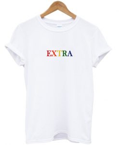 extra rainbow t-shirt