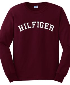 hilfiger maroon t-shirt