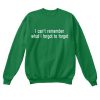 i can't remember what i forgot to forget sweatshirt