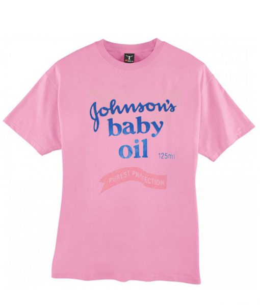 johnson baby oil logo t shirt