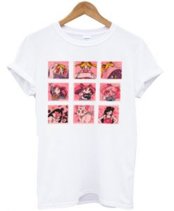 sailor moon grid t-shirt