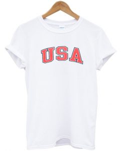 USA red font t-shirt