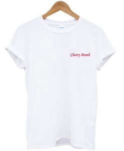 cherry bomb font t-shirt