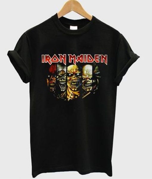 iron maiden face tshirt