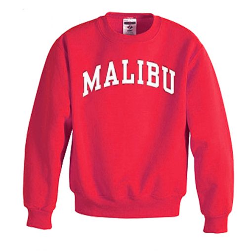 malibu red sweatshirt