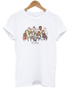 the office cast cartoon t-shirt