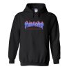 thrasher blue flames hoodie