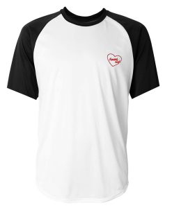 Heart Club Baseball T Shirt