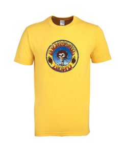 grateful dead skull yellow tshirt