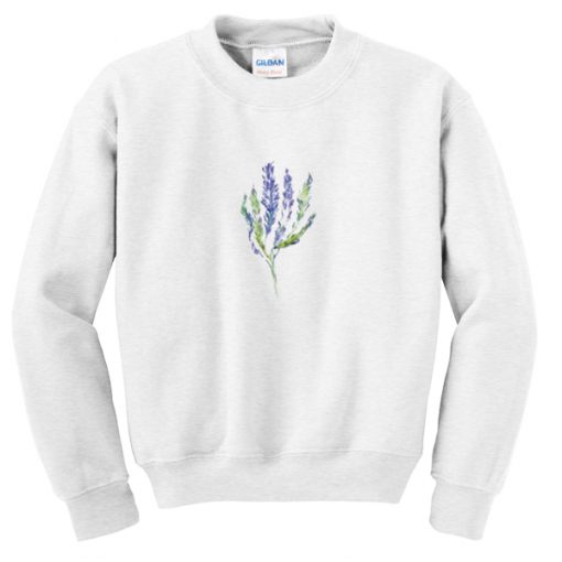 lavender flower sweatshirt