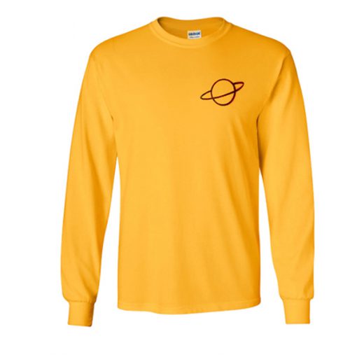 planet yellow sweatshirt