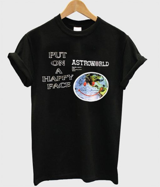 travis scott astroworld put on a happy face t-shirt